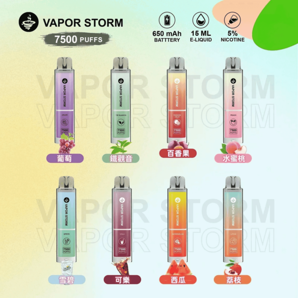 VAPOR STORM風暴辣妹一次性主機充電7500口（5%）：圖片 2