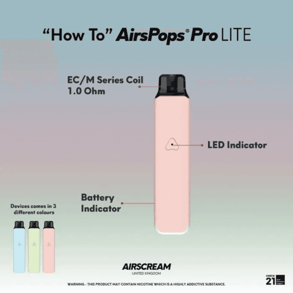 AIRSCREAM AIRSPOPS PRO LITE 氣泡電子煙主機官網：圖片 3